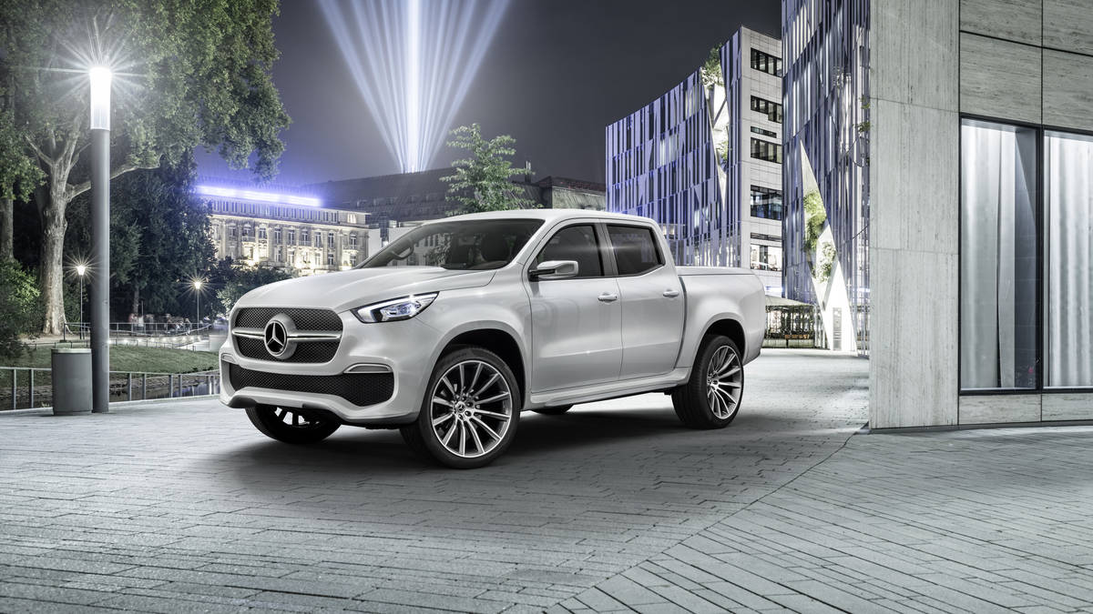 Mercedes-Benz Concept X-CLASS stylish explorer – Exterieur, Weißmetallic ; Mercedes-Benz Concept X-CLASS stylish explorer – Exterior, White metallic;